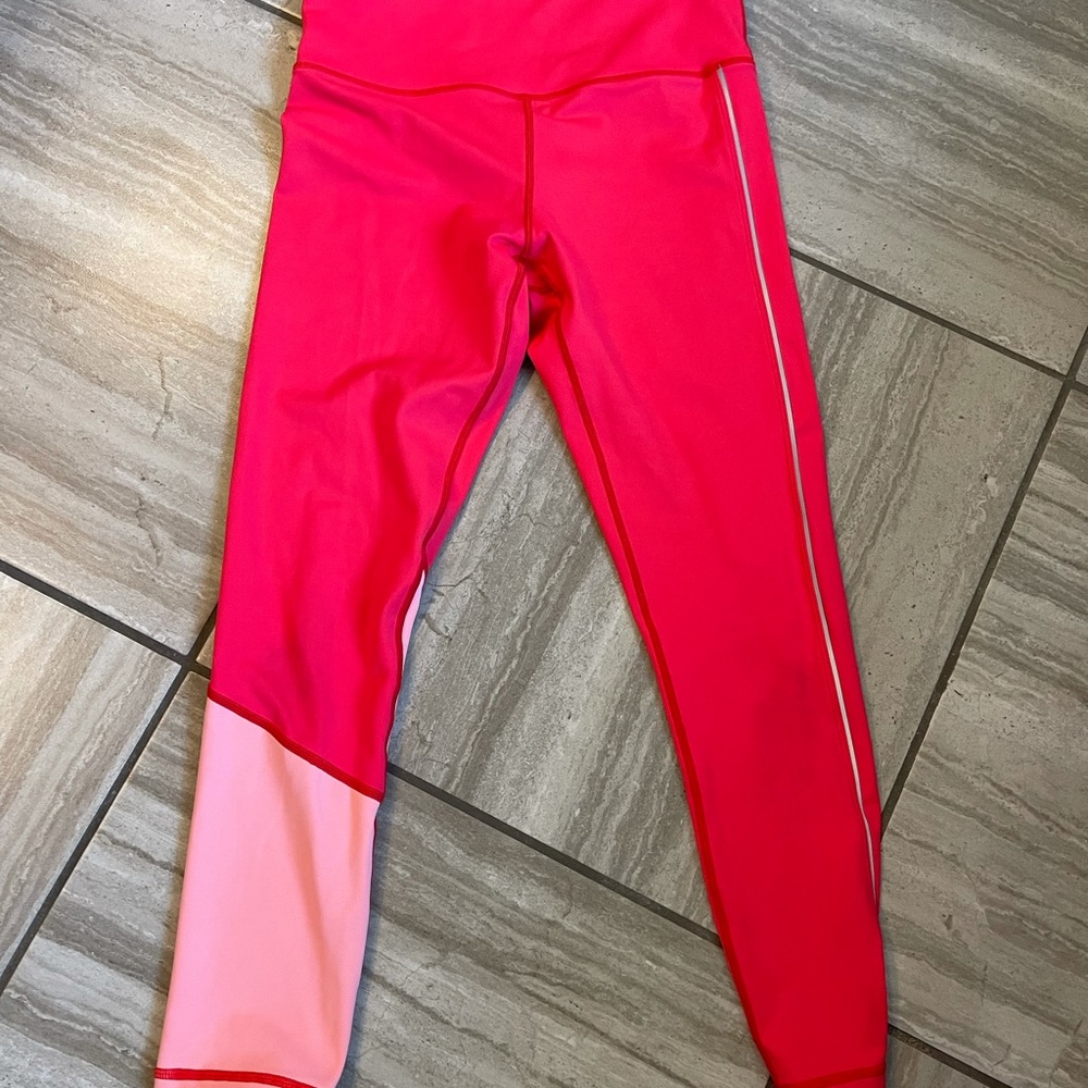 PopsiclePink Reflective Stripe LNT Hi-Rise 7/8 24"